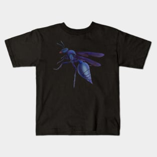 Warrior Wasp Insect Detailed Drawing Kids T-Shirt